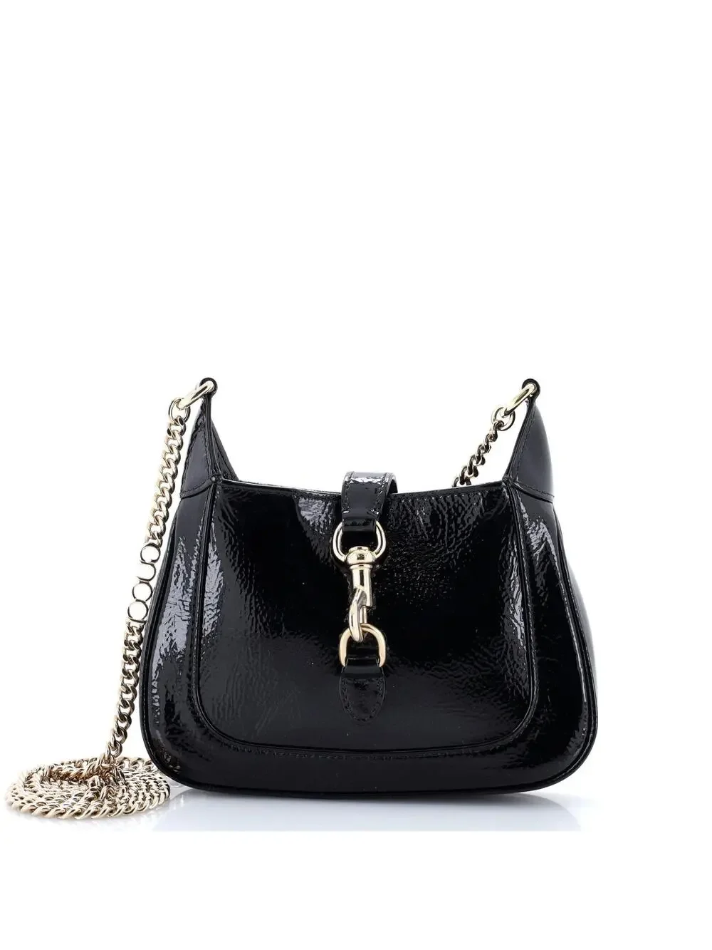 Gucci Jackie Notte Chain Hobo Patent #356612G21B
